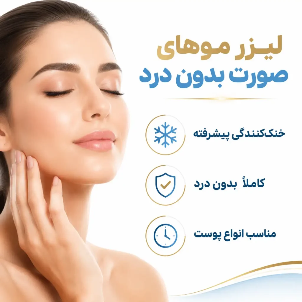 لیزر-optimized لیر موهای صورت بدون درد